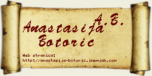 Anastasija Botorić vizit kartica
